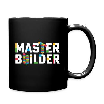 Master Builder Blocs de construction Briques Constructeurs papa - Mug uni - noir - Droite