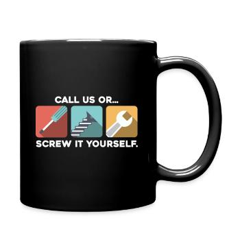 Handwerker - Tasse einfarbig - Schwarz - Rechts