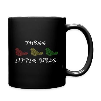 Three Little Birds Afrika Musik Reggae Rasta - Tasse einfarbig - Schwarz - Rechts
