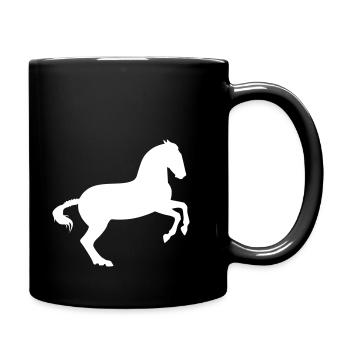 Working equitation Barockpferd - Tasse einfarbig - Schwarz - Rechts