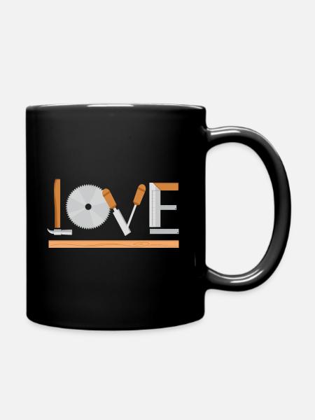 Outils de travail du bois Love Design pour - Mug uni - noir