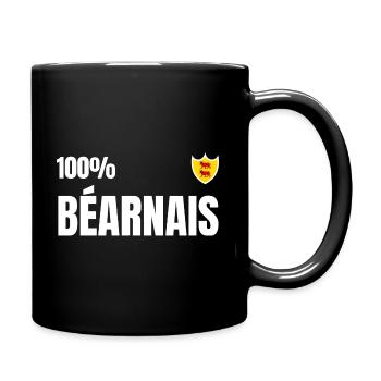 100% béarnais - cadeau t-shirt béarn - Mug uni - noir - Droite