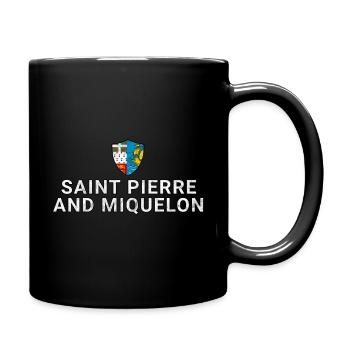 St. Pierre und Miquelon - Tasse einfarbig - Schwarz - Rechts