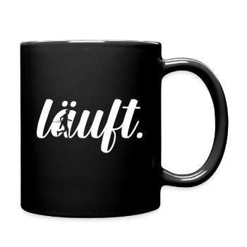 läuft - Trailrunning - Tasse einfarbig - Schwarz - Rechts