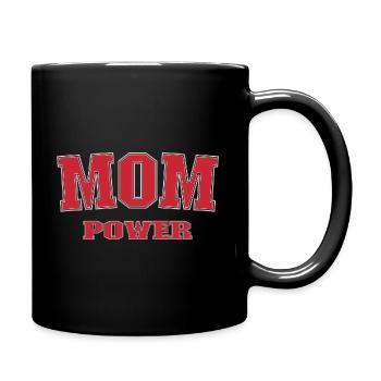 Mom Power - Mama and her superpowers - Full Colour Mug - black - Right
