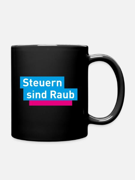 FDP JuLIs Junge Liberale Liberal Neoliberal - Tasse einfarbig - Schwarz