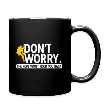 Klettern Bouldern - Tasse einfarbig - Schwarz - Rechts