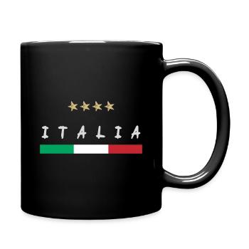 Maillot de football Italie Drapeau italien - Mug uni - noir - Droite