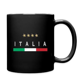 Maillot de football Italie Drapeau italien - Mug uni - noir - Droite