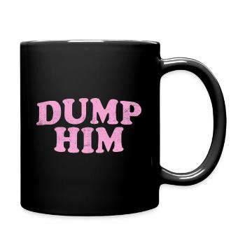 Dump Him Shirt Mädchen Y2K Grafik T-Shirt Damen Anti - Tasse einfarbig - Schwarz - Rechts