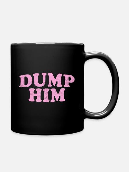Dump Him Shirt Mädchen Y2K Grafik T-Shirt Damen Anti - Tasse einfarbig - Schwarz