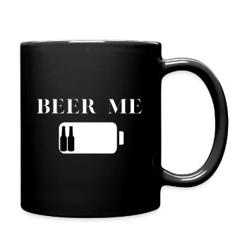 Bier mich! - Tasse einfarbig - Schwarz - Rechts