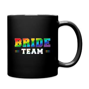 Brautteam Regenbogen W - Tasse einfarbig - Schwarz - Rechts