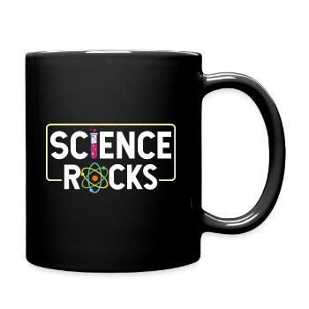 Wissenschaft ist cool - Tasse einfarbig - Schwarz - Rechts