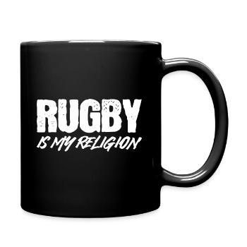 Rugby -Sport Professioneller Rugby -Spieler - Tasse einfarbig - Schwarz - Rechts