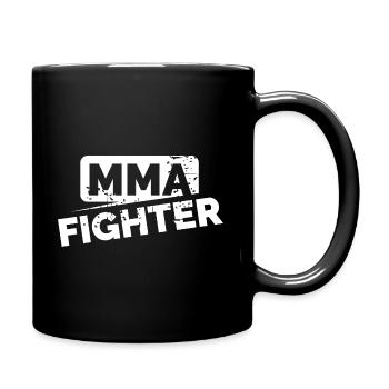 MMA Fighter Martial Artist Gym Training Logo icon - Full Colour Mug - black - Right