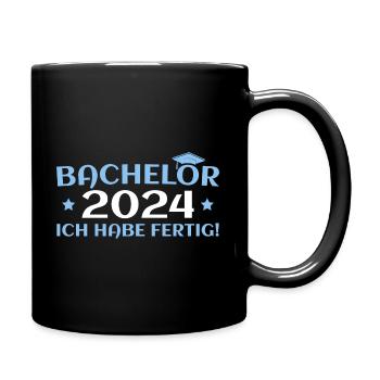 Bachelor 2024 Bestandene Bachelorprüfung - Tasse einfarbig - Schwarz - Rechts