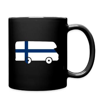 Wohnmobil Finnland Reise Urlaub Camper Aufkleber - Tasse einfarbig - Schwarz - Rechts