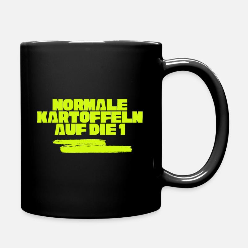 Normale Kartoffeln auf die 1 - Tasse einfarbig - Schwarz