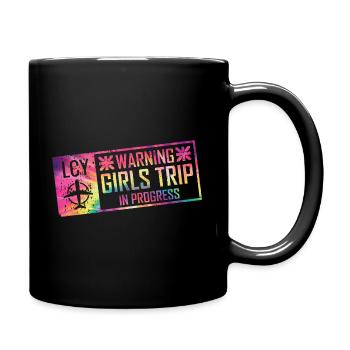 Attention Girls Trip en cours - Mug uni - noir - Droite