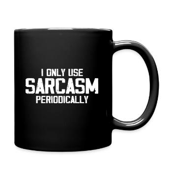 I Only Use Sarcasm Periodically - Funny Chemistry - Full Colour Mug - black - Right