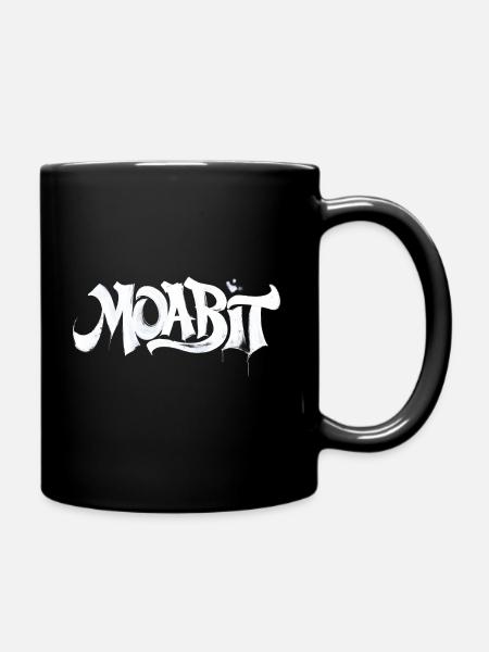 Moabit Graffiti Design - Urbaner Street-Art-Stil - Tasse einfarbig - Schwarz