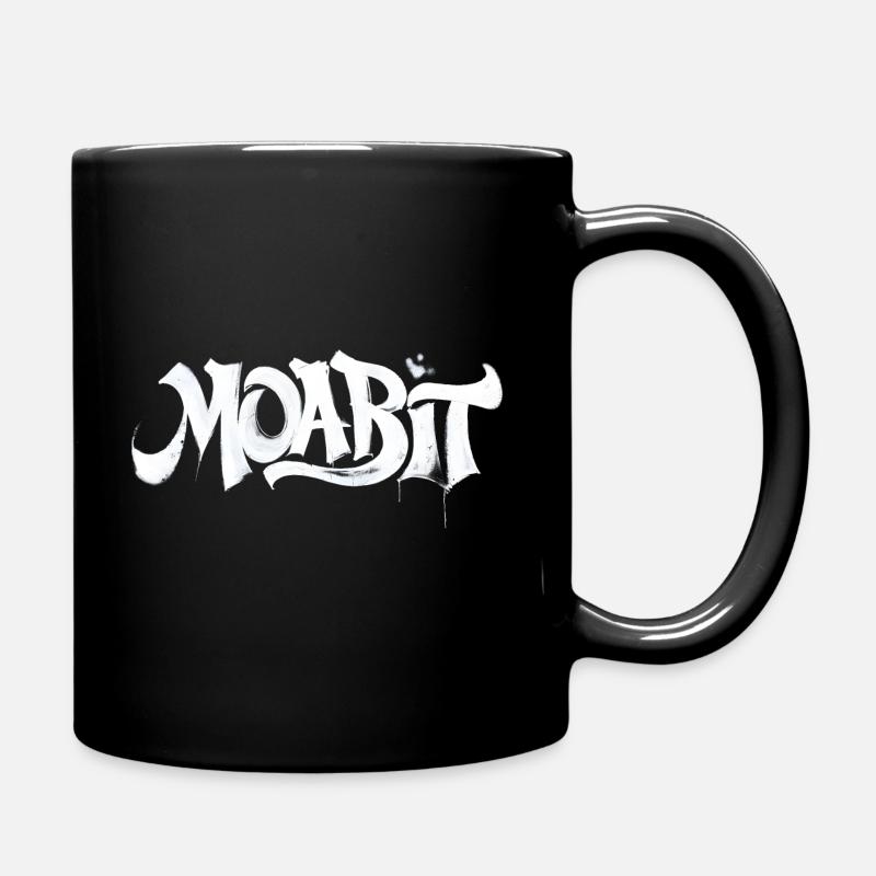 Moabit Graffiti Design - Urbaner Street-Art-Stil - Tasse einfarbig - Schwarz