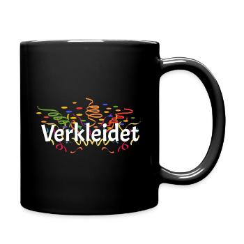 verkleidet köln karneval kostüm fasching - Tasse einfarbig - Schwarz - Rechts