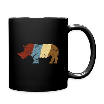 rhinocéros - Mug uni - noir - Droite