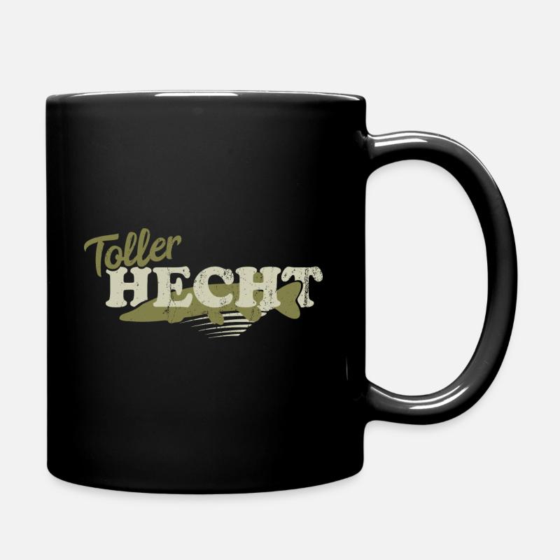Toller Hecht Angler Angel Angeln Sprüche Geschenk - Tasse einfarbig - Schwarz