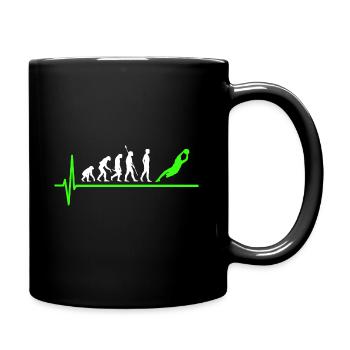 Torwart Fußball - Tasse einfarbig - Schwarz - Rechts