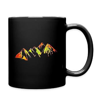 Colorful mountain range - Full Colour Mug - black - Right