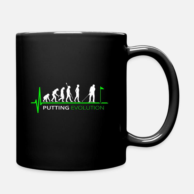Golf Evolution Golfeur Putti - Mug uni - noir