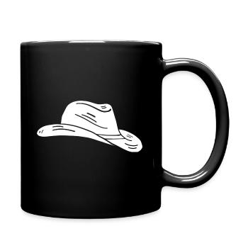 Cowboy Hut Sheriff Stern Wilder Westen Texas - Tasse einfarbig - Schwarz - Rechts