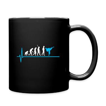 Karate Evolution Kampfsport Judo Herzschlag - Tasse einfarbig - Schwarz - Rechts