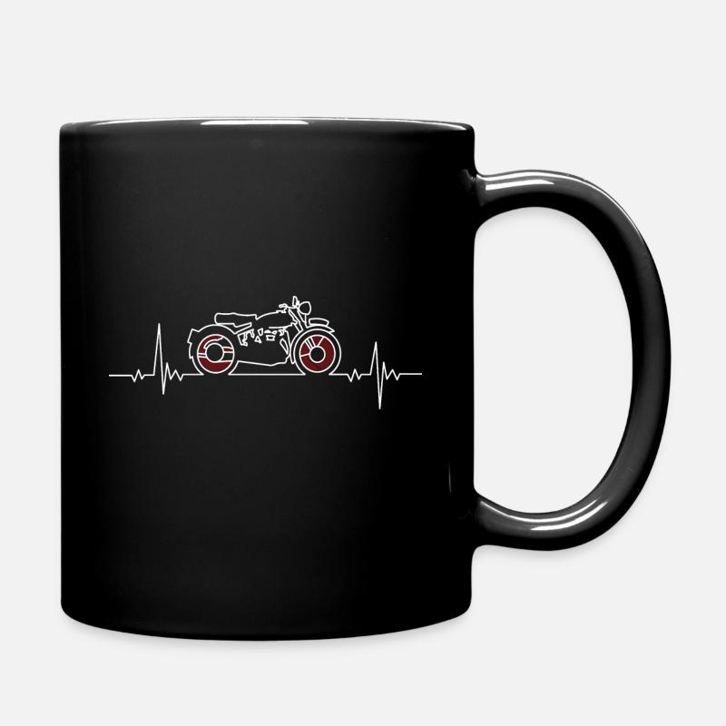 Zündapp Herzschlag - Tasse einfarbig - Schwarz