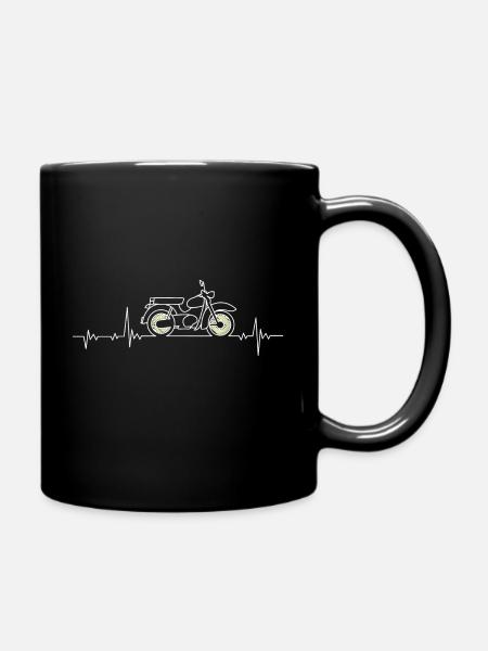 Moped Kreidler heartbeat - Full Colour Mug - black