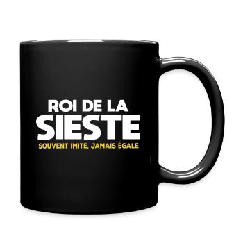 Roi de la sieste cadeau drôle dormeur - Mug uni - noir - Droite