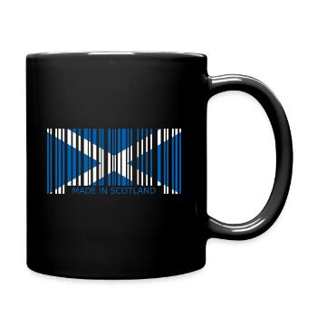 Ecosse Code à barres made in Drapeau Blason - Mug uni - noir - Droite