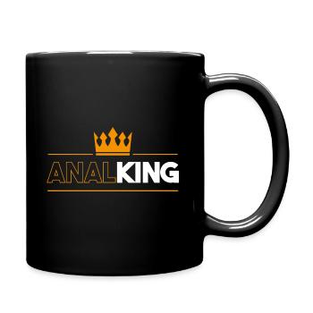 Cadeau drôle roi de l'anal sex porn couronne - Mug uni - noir - Droite