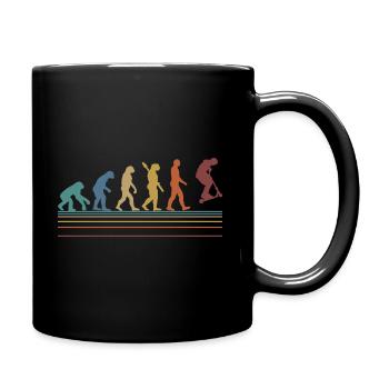 Vintage Stunt Scooter Pedal Scooter Boys Gift - Full Colour Mug - black - Right