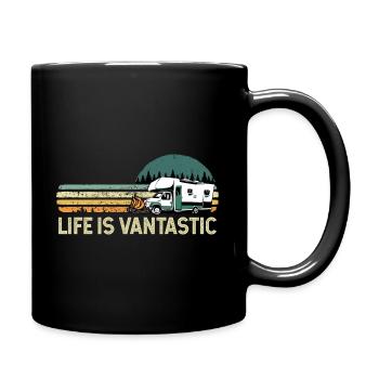 Motorhome RV Camping Life Is - Full Colour Mug - black - Right