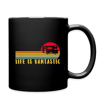Motorhome RV Camping Life Is - Full Colour Mug - black - Right