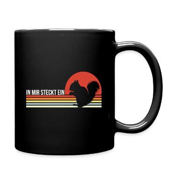 Cute Squirrel | In Mir Steckt Ein Eichhörnchen - Tasse einfarbig - Schwarz - Rechts