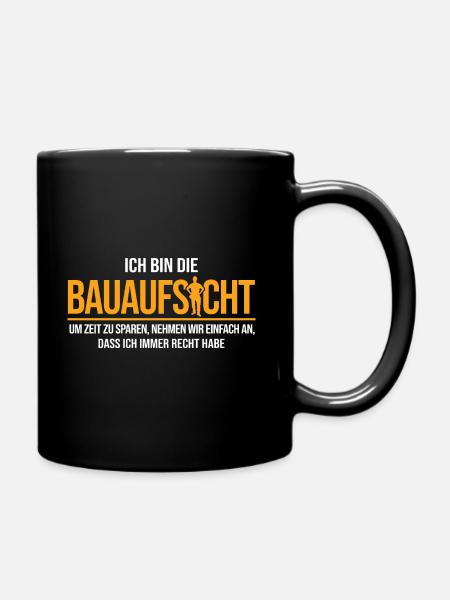 Bauherr Hausbau Baustelle - Tasse einfarbig - Schwarz