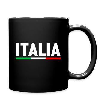 ITALIE DRAPEAU ITALIEN FOOTBALL 2021 VACANCES - Mug uni - noir - Droite