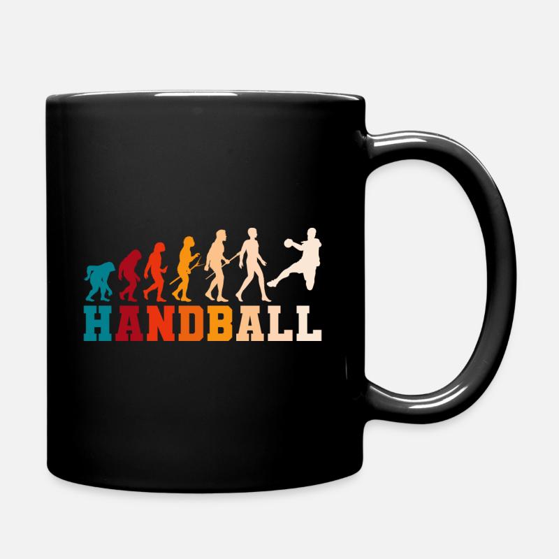 Handball Evolution Handballer Handballspieler - Tasse einfarbig - Schwarz
