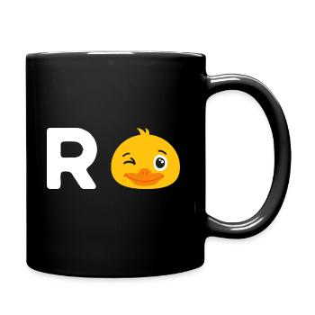 Rente Ente Ruhestand Pension Frührente Geschenk - Tasse einfarbig - Schwarz - Rechts