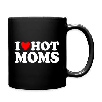 J’aime les mamans chaudes - Mug uni - noir - Droite