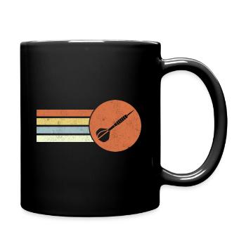 Retro Dart Vintage Dart Player Darts League Darts - Full Colour Mug - black - Right